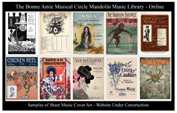 samples of sheet music cover art from the Paul Ruppa Music Library